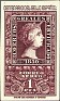 Spain 1950 Spanish Stamp Centenary 1 PTA Dark Brown Edifil 1079. Spain 1950 1079 Queen Isabel II. Uploaded by susofe